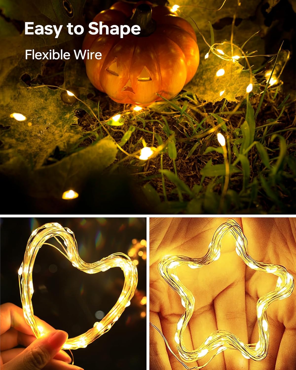Skiennix 10 Pack Fairy Lights - 7ft 20 LED Battery Operated Twinkle String Lights | Warm White for DIY Crafts & Decor