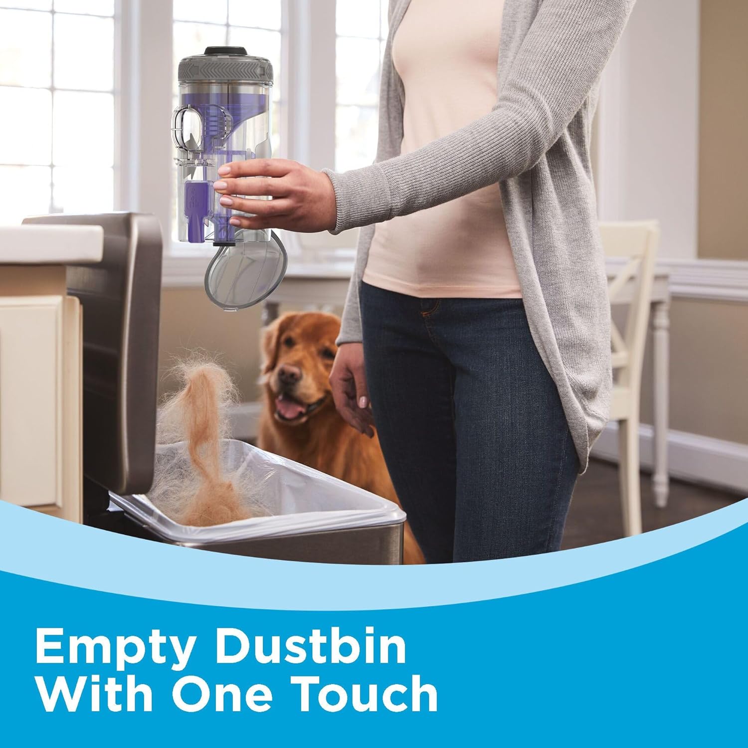 BLACK+DECKER Cordless Pet Hair Vacuum - Maximum Suction, 55 Minutes Runtime, Multi-Surface | Lightweight Design