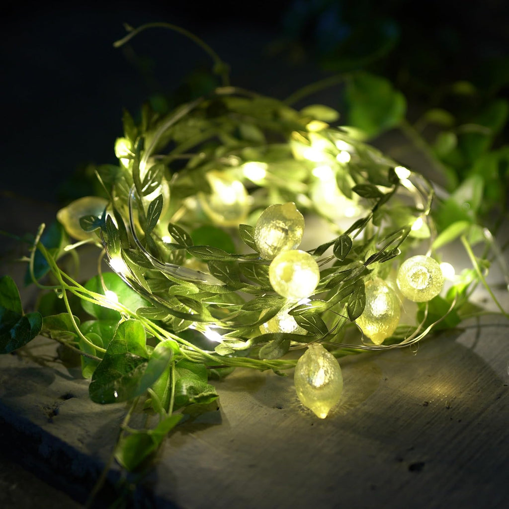 Skiennix Lemon Decor String Lights - 10FT 30LEDs Battery Operated Fairy Lights for Bedroom & Garden | Waterproof, 8 Modes