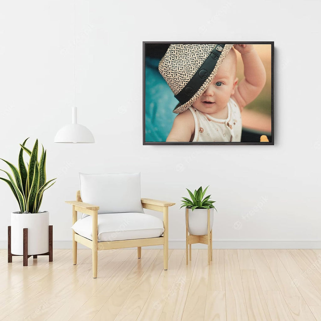 P&L ART. Personalized Custom Canvas Prints: Photo On Canvas Transform Your Photos into Stunning Framed Wall Art Digitally Printed Photo To Canvas Ideal for Home Decor Gifts Keepsakes Black 20X30