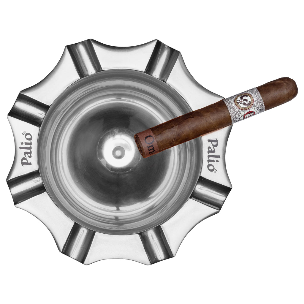 Palió® Tazza ashtray combines functionality with aesthetics, providing a stylish solution for cigar enthusiasts who enjoy sharing their smoking experience with others. (Stainless Steel)
