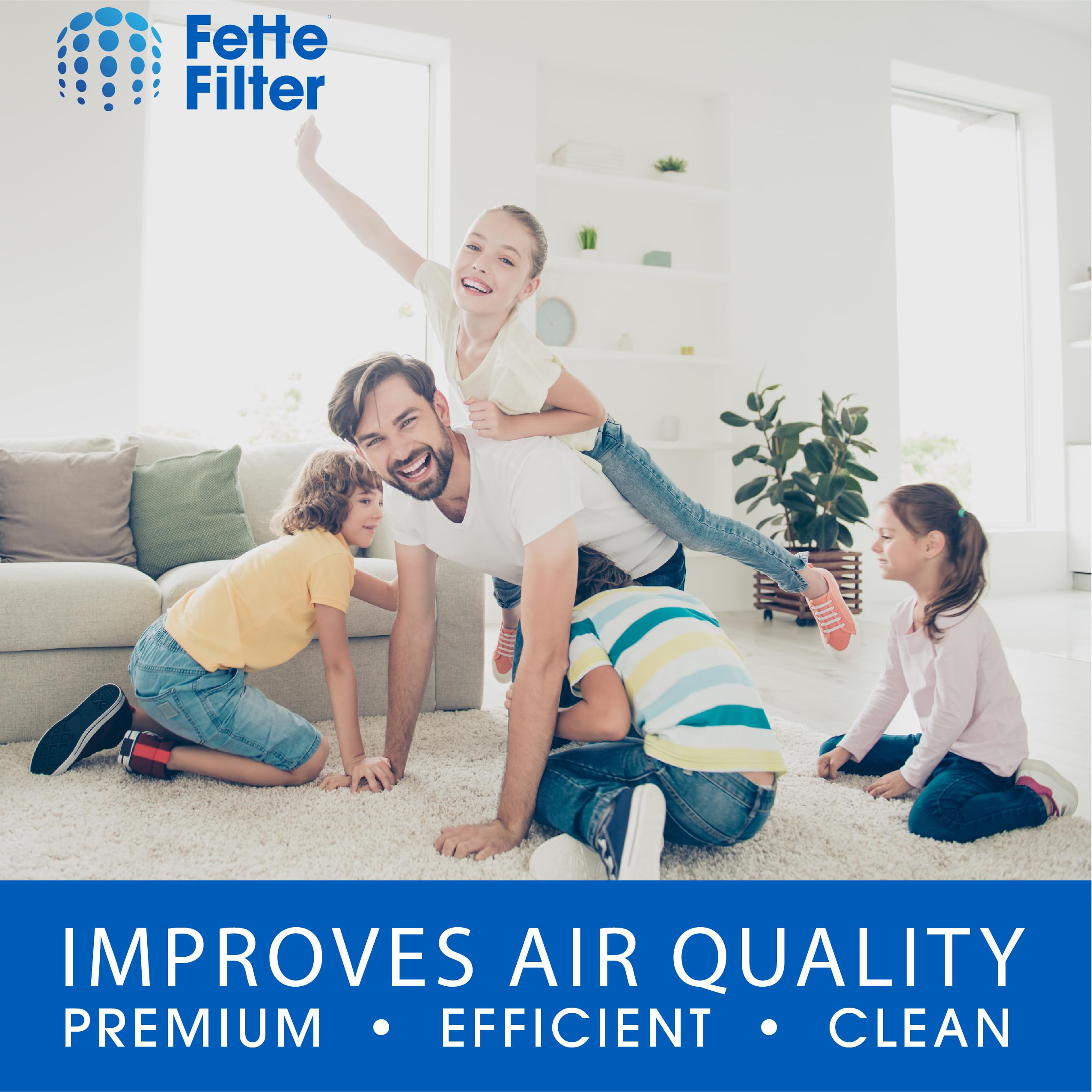 Fette Filter - Vacuum Filter Replacement Compatible with Ryobi ONE+ 18V Models PCL700 PCL704 PCL705 Part # A32F05N A32HF00 Compatible with Hoover BH57400V - Pack of 6
