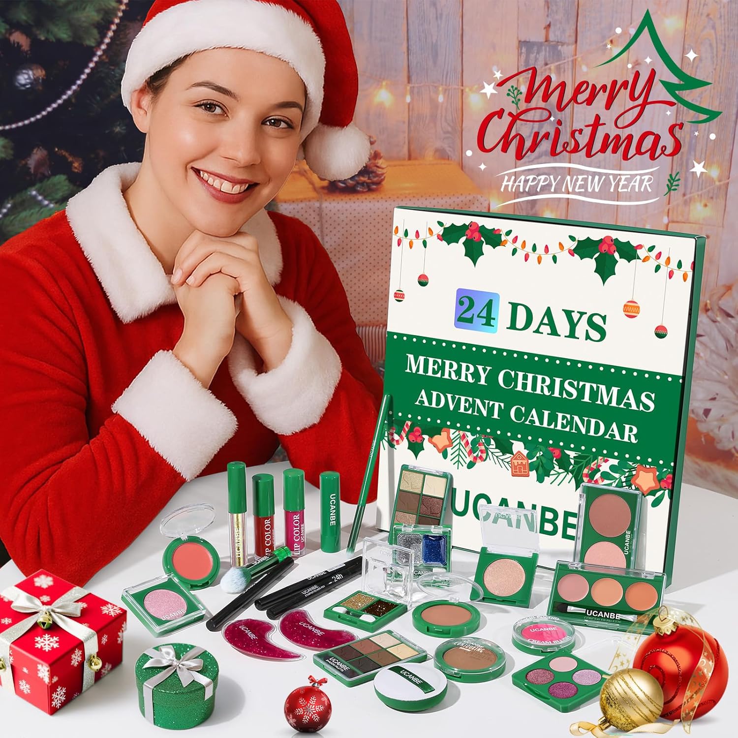 UCANBE 2025 Makeup Advent Calendar - 24 Days of Holiday Beauty Surprises for Women & Teens