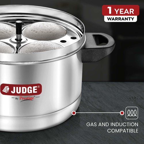 Judge by Prestige Stainless Steel Idli Cooker with 4 Plates