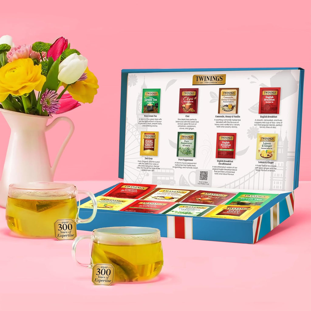 Twinings Tea Classics Collection - Variety Sampler Gift Box with 48 Tea Bags | Black, Herbal, Green & Chai Teas