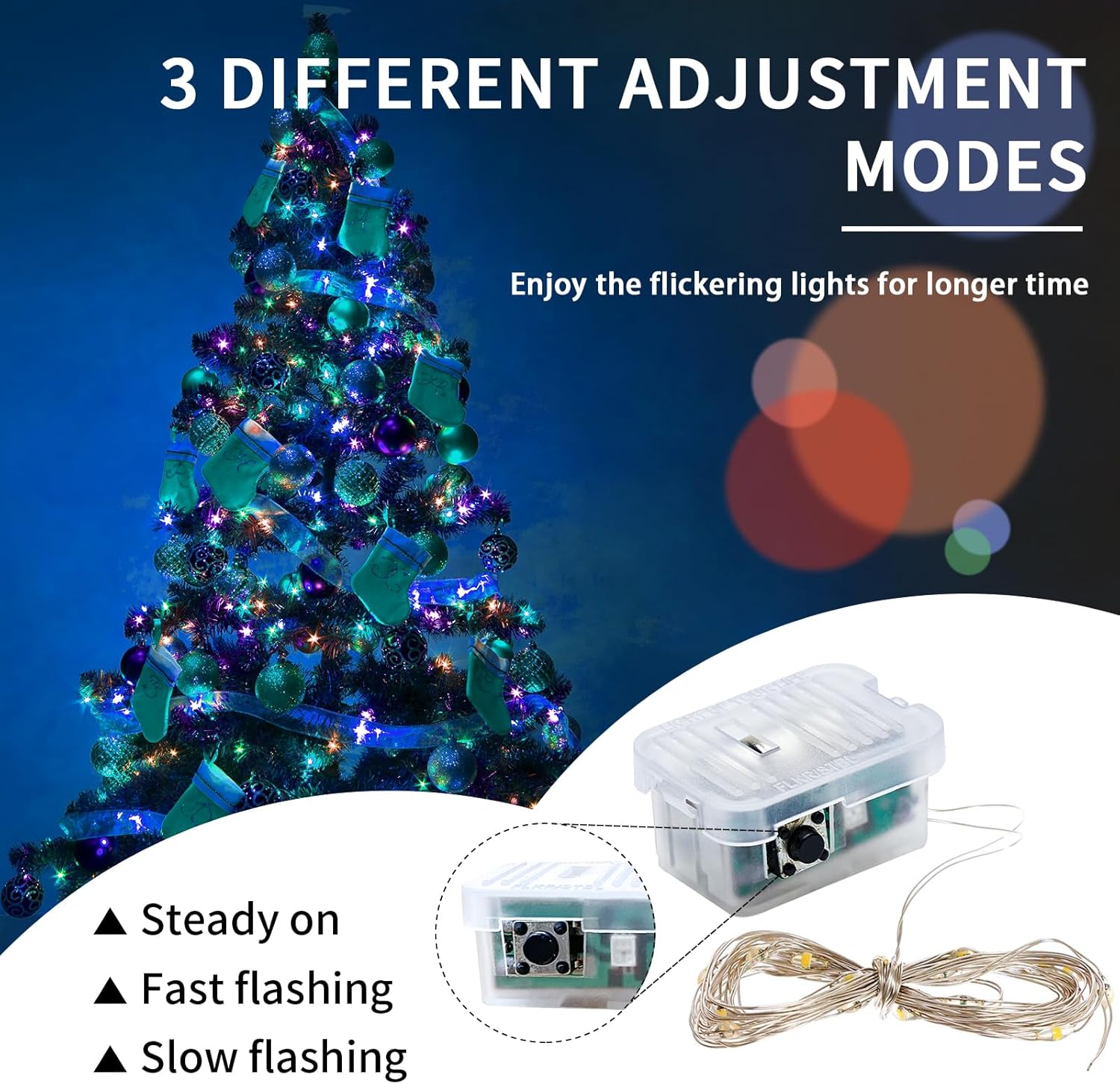 Skiennix 24-Pack Fairy Lights - 7Ft 20 LED Twinkle String Lights | Battery Operated & Waterproof for Parties, Weddings, and Decor