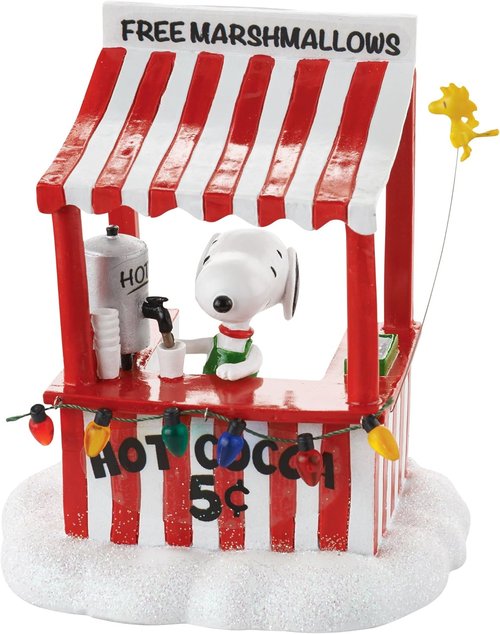 Department 56 Snoopy's Cocoa Stand Accessory - Charming 4.13 Inch Polyresin Figurine