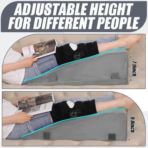 ROYALAY Leg Elevation Pillows for After Surgery, Adjustable Height Knee Surgery Recovery Equipment, Knee Replacement Recovery Aids for Hip Ankle Pain Relief Patent Pending, Double Leg