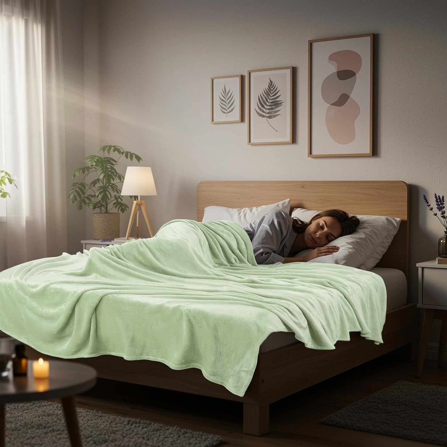 Utopia Bedding Fleece Blanket - King Size Luxury Sage Green 300GSM Soft Microfiber (90x102 Inch)