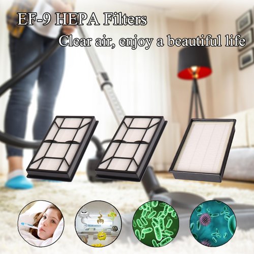 Hepa Media Filter EF-9 53296 for kenmore Upright and Canister Vacuums Replaces Models KC38KDWCZV07-3 Pack