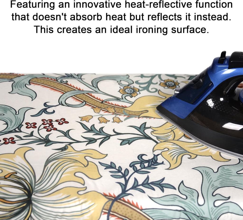 Veiox Ironing Board Cover - Full Size Scorch Resistant Padding | 100% Organic Cotton, Heat-Resistant & Washable