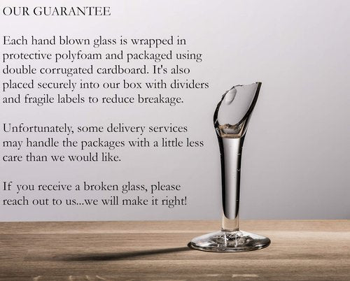 Dos Sueños Mexican Hand Blown Glass – Set of 4 Hand Blown Margarita Glasses Aqua Swirl (16 oz)