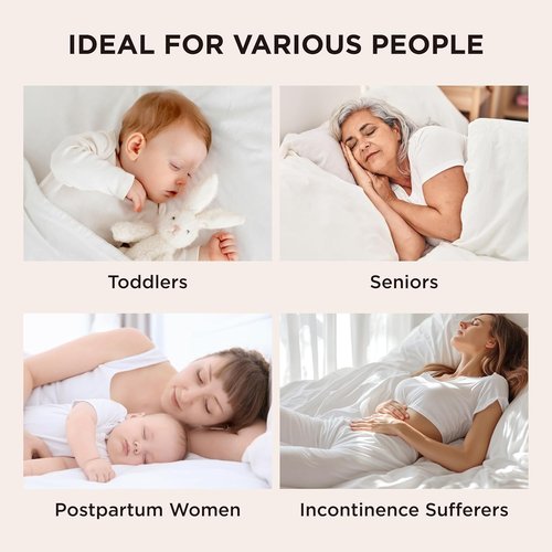 Bedsure Waterproof Mattress Protector - Quilted Fitted Pad for Queen Size Beds | Noiseless, Machine Washable, White, 60x80 Inches
