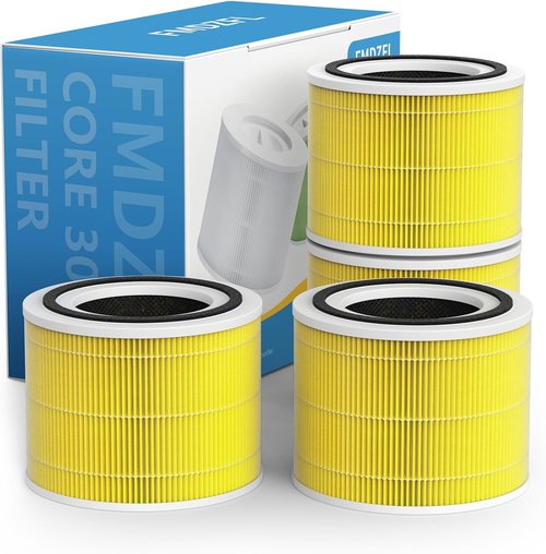 LEVOIT Core 300 Replacement Filter - 3-in-1 H13 True HEPA & Activated Carbon, 4-Pack