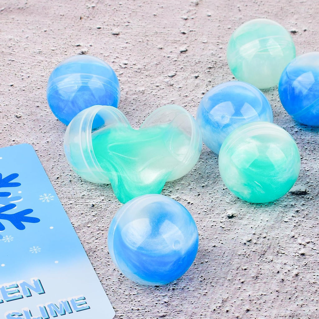 Skiennix Frozen Slime Party Favors - 24 Pack Ice Slime Balls for Kids | Perfect for Valentine's Day & Easter Goodie Bags