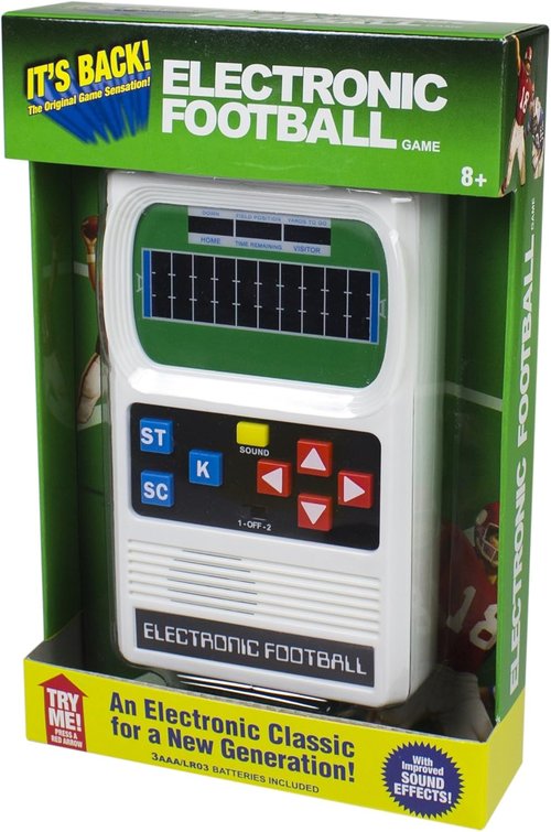 Basic Fun Retro Handheld Football Game - Classic Electronic Fun for All Ages