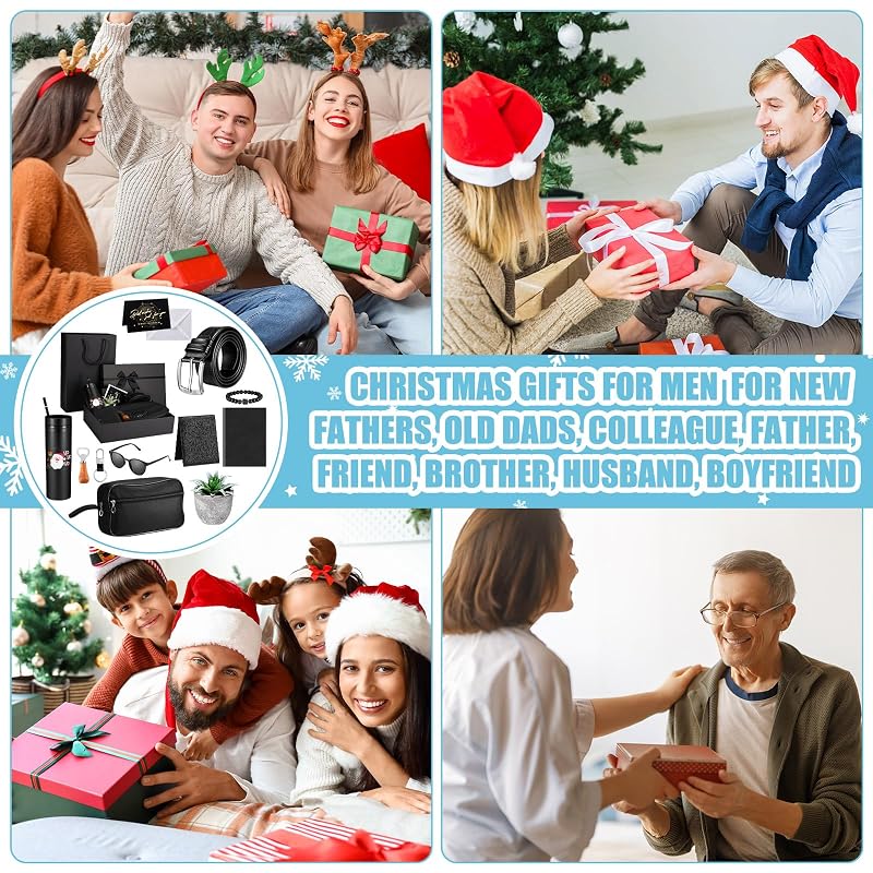 Santa Gift Set for Men, 12 Pcs - Includes Cup, Wallet, Belt, Bracelet, Keychain & More (Variation: Santa)