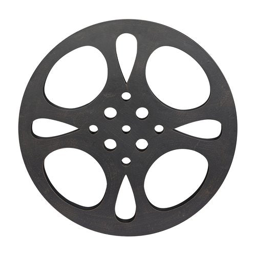 Deco 79 Metal Film Home Wall Decor Reel Wall Sculpture, Wall Art 18" x 1" x 18", Gray