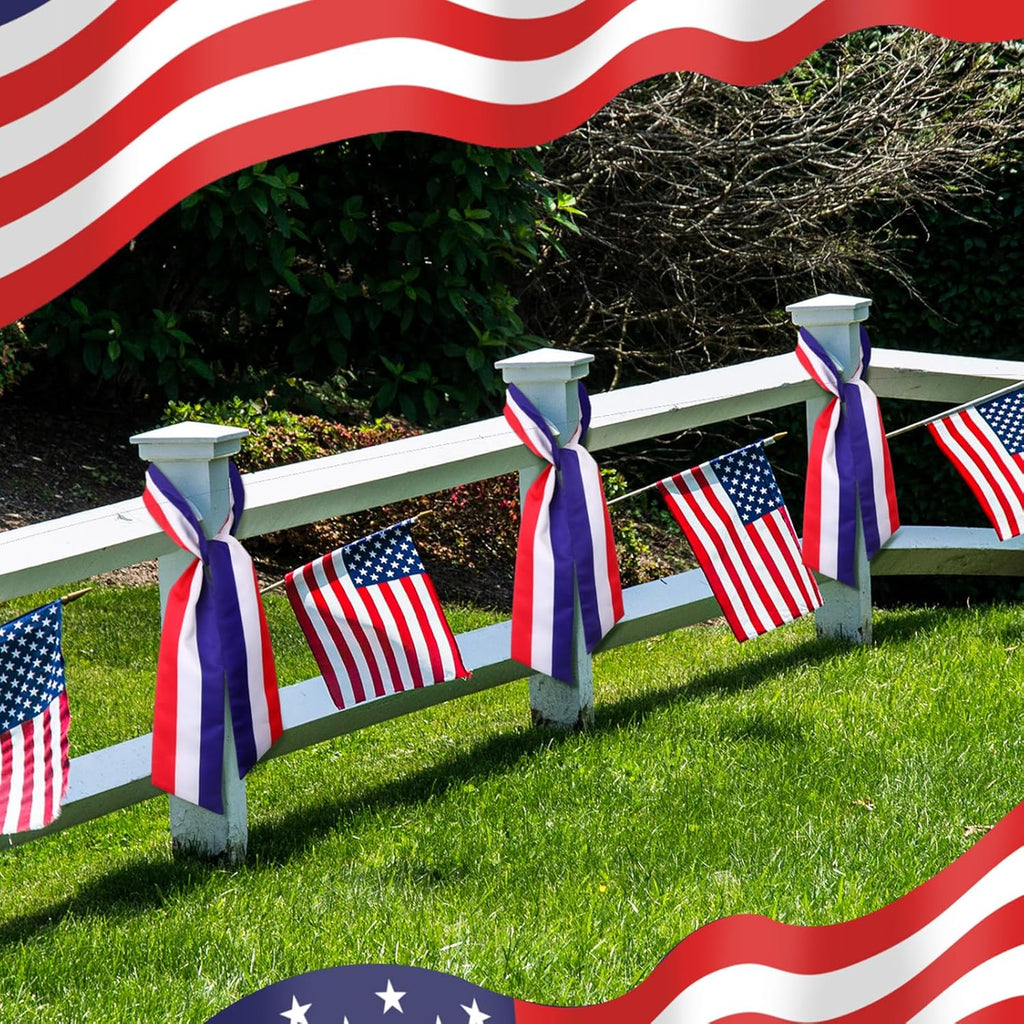 Regine Switzerland Wreath Sash - Satin Blank Sashes for Indoor/Outdoor Decor | Red, White, Blue