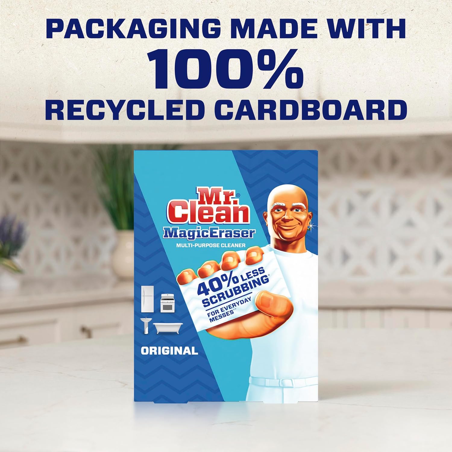 Mr. Clean Magic Eraser - Original Cleaning Pad for Stubborn Stains | Pack of 2