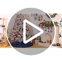Navy Blue Christmas Tree Skirt 36 Inch Sequin Velvet Holiday Decor - Variation of Navy Blue / 36 Inch