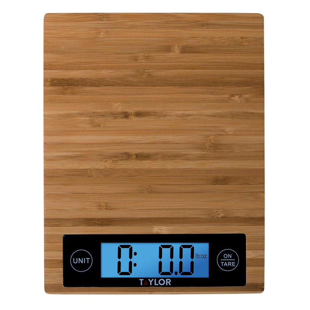 Taylor Digital Kitchen Scale - Accurate 11 Lb Capacity | Eco-Friendly Bamboo Design