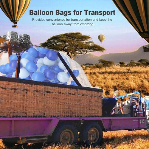 Balloon Transport Bags 8 Pack - Heavy-Duty 98.4"x59" Clear Reusable Plastic for Party Decorations