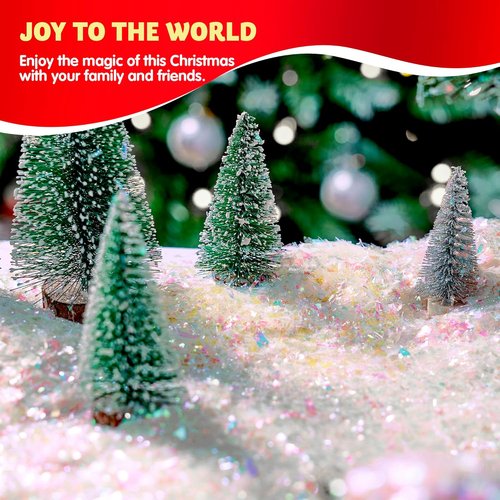 JOYIN 12 OZ Artificial Snowflakes - Sparkling Christmas Tree Decoration & Holiday Craft Supplies