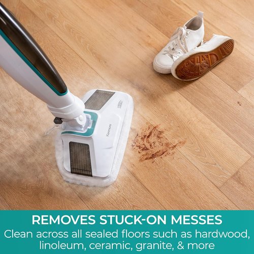 Kenmore Steam Mop SM2060 | Efficient Floor Cleaning with Easy Scrubber & 2 Washable Pads, Lightweight