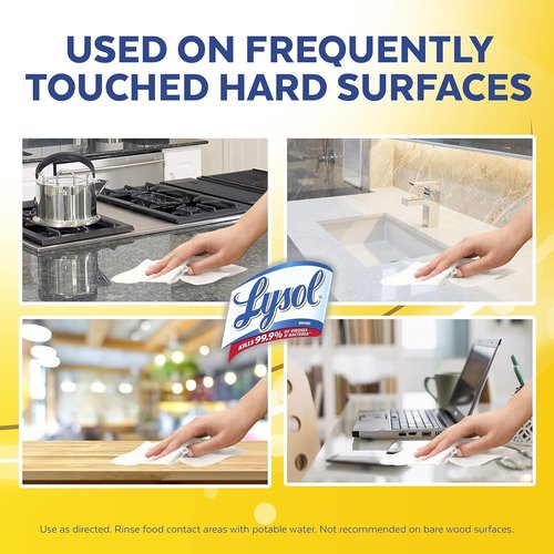 Lysol Disinfectant Wipes - Powerful Cleaning & Deodorizing - Lemon & Lime Blossom, 35 Count
