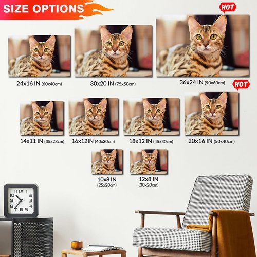 Custom Canvas Prints by Ship Next Day - Personalized Wall Art for Living Room & Bedroom | Framed Photo Gifts - 10"W x 8"L