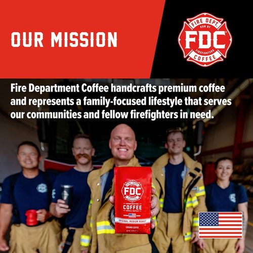 Fire Department Coffee - Rescue Variety Pack - Ground Coffee for Firefighters - Medium, Dark, Shellback Espresso & Skull Crushing Espresso - Veteran Owned (12 oz, Pack of 4)
