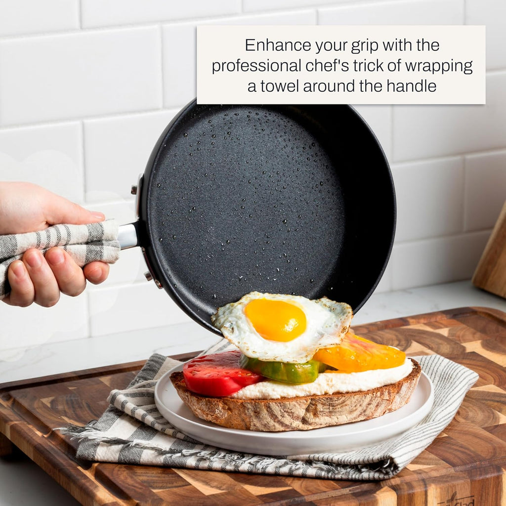 All-Clad HA1 Non-Stick Fry Pan Set - 2-Piece Induction Cookware (8 & 10 Inch) | Oven Safe to 500°F, Dishwasher Safe Black