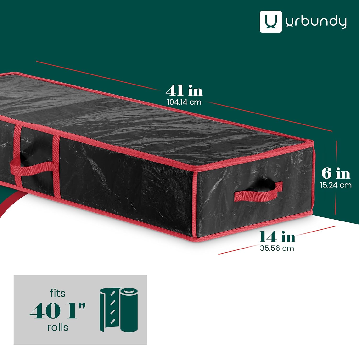 Regine Switzerland Heavy Duty Wrapping Paper Organizer - Black Storage Bag for Gift Bags & Decorations