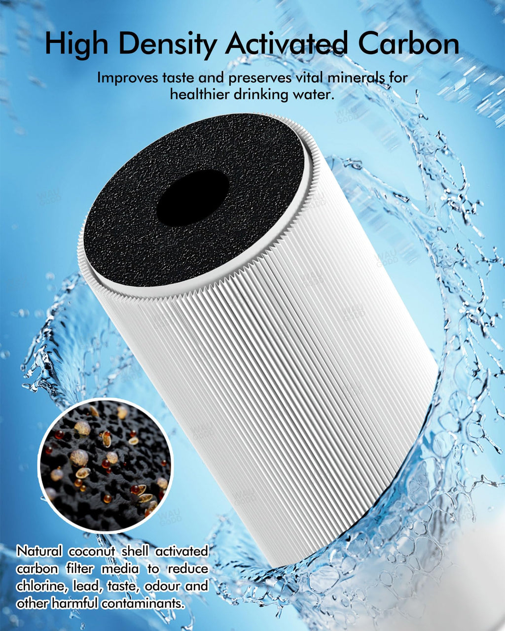122943 Water Filter Replacement Cartridge, 3-in-1 e3 Carbon Filter+ Pre-Filter Compatible with Amway espring Water Filter System, Improve Taste & Retain Minerals