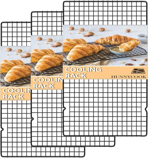 Hunnycook Cooling Rack - 15.8”×9.8” Stainless Steel Baking Rack | Oven Safe, Versatile for Cooking & Baking