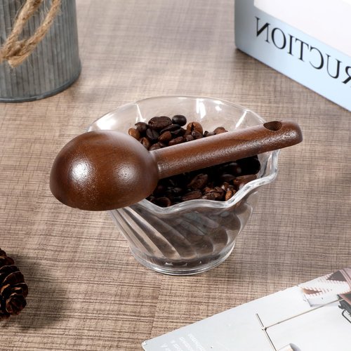 Coffee Scoop for Ground Coffees, Wooden Coffee Spoon Wooden Tablespoon Measuring Spoon Wood Ground Scoop Measuring Scoops for Grounding Beans or Tea Home Kitchen Accessories (15ml)