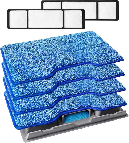KEEPOW Reusable Mop Pads - Compatible with Shark VACMOP VM252, VM200, VM401 | 4+2+1 Pack for Efficient Cleaning