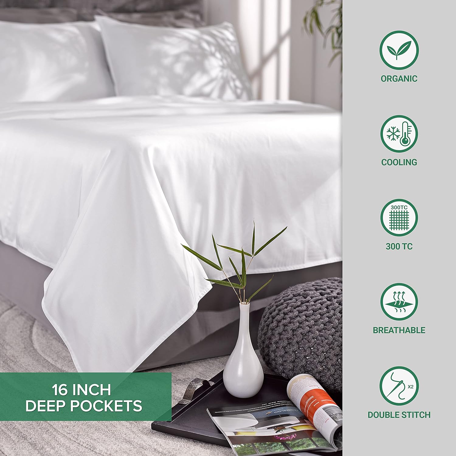 Pure Bamboo Full Bed Sheet Set - 100% Organic Viscose, Luxuriously Soft & Cooling | Merlot Color, 2-Year Quality Promise