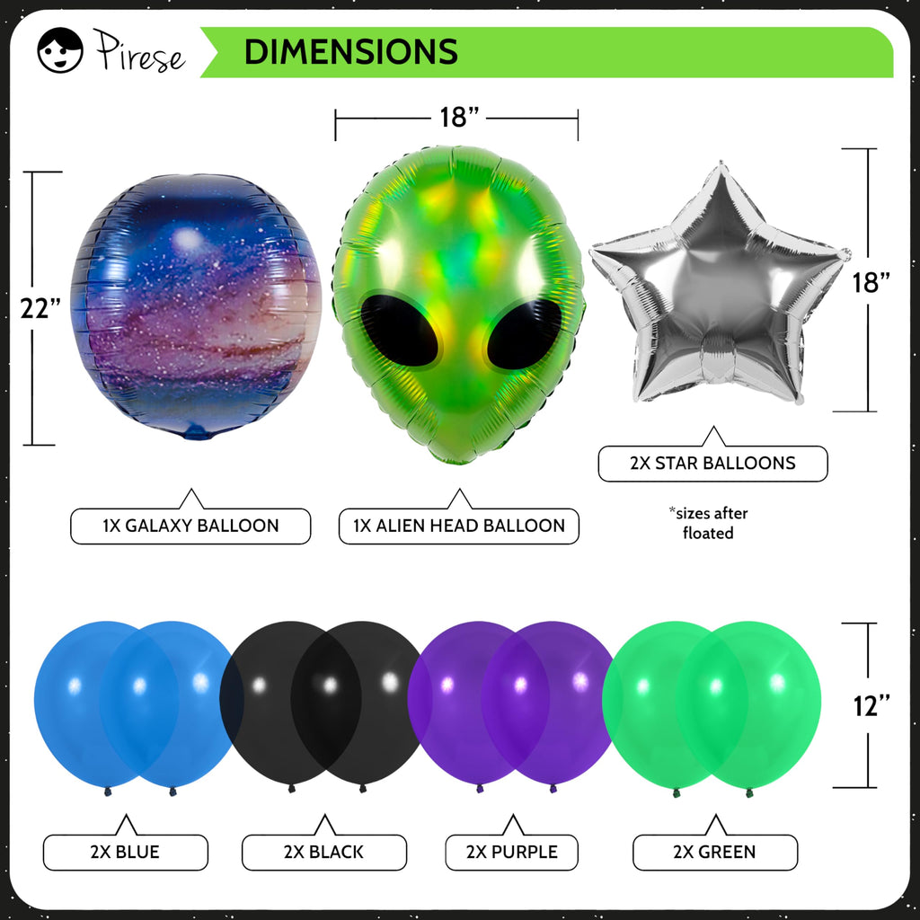 Pirese Alien Party Decorations, Alien Birthday Decorations, UFO Party Decorations | Space Birthday Decorations | Space Themed Party Decorations | Alien Birthday Banner | Alien Party Supplies | Area 51