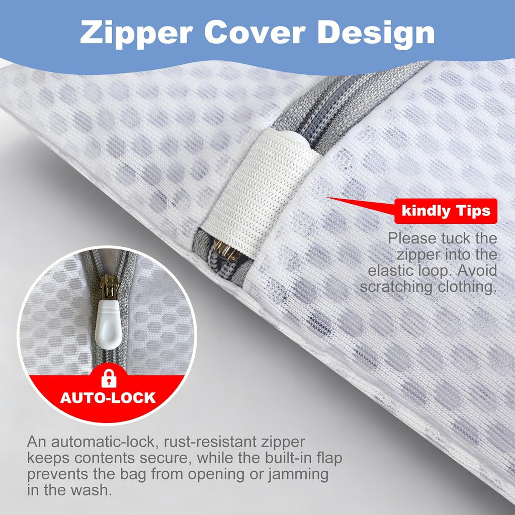 Mesh Laundry Bags by [Brand Name] - Extra Durable Wash Bags for Delicates | 12 x 16 in, 4-Pack