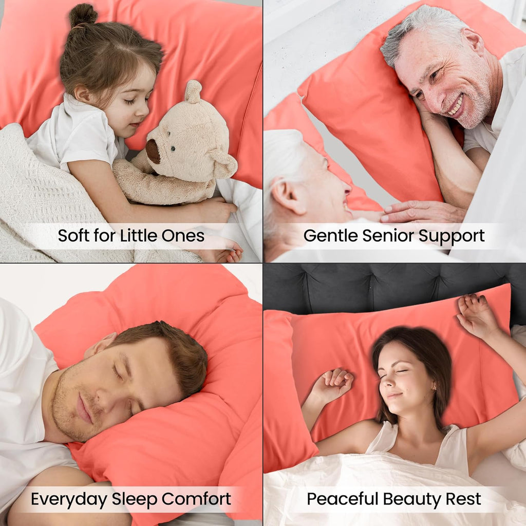 Utopia Bedding Queen Pillow Cases - Soft Brushed Microfiber - Fade Resistant | 20 x 30 Inches, Coral - 2 Pack