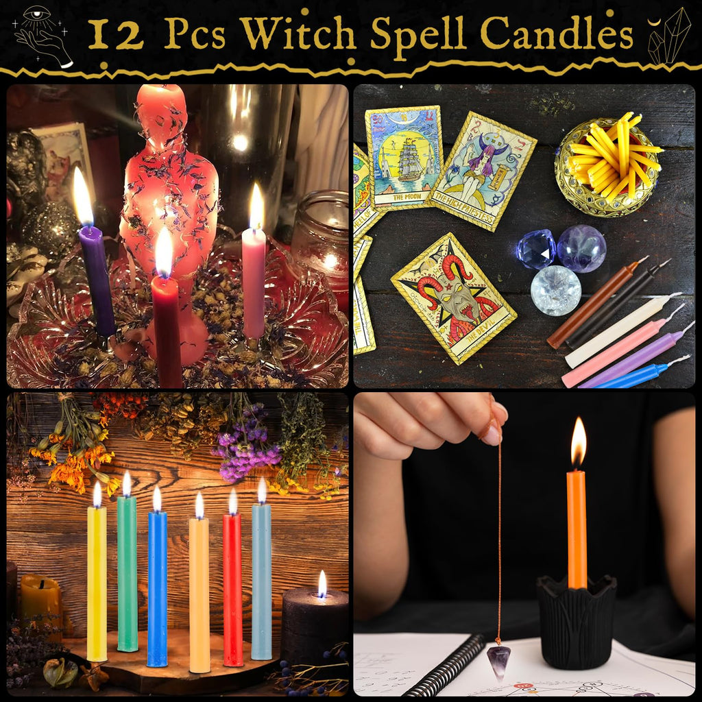Witchy Advent Calendar 2025 for Adult Teens, 25 Day Christmas Countdown Calendar with Healing Crystal Natural Gemstone and Witchcraft Accessories for Women