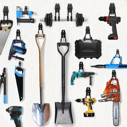KOFANI Heavy-Duty Garage Hooks - 12 Pack Anti-Slip Wall Storage for Bikes, Ladders & Garden Tools