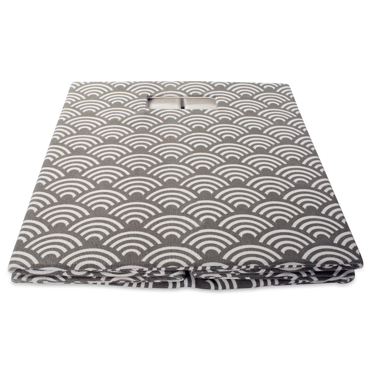 DII Collapsible Hard Sided Bin, Waves, Gray, Large