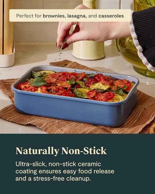 Caraway Nonstick Baking Pan - 9” x 6.5” Deep Ceramic Dish - Non-Toxic, PTFE & PFOA Free - Sage Color