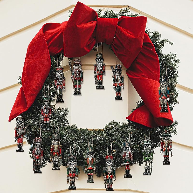 Nutcracker Horror Christmas Ornaments 30 Pcs — Skeleton Nutcrackers (Variation: Nutcracker)