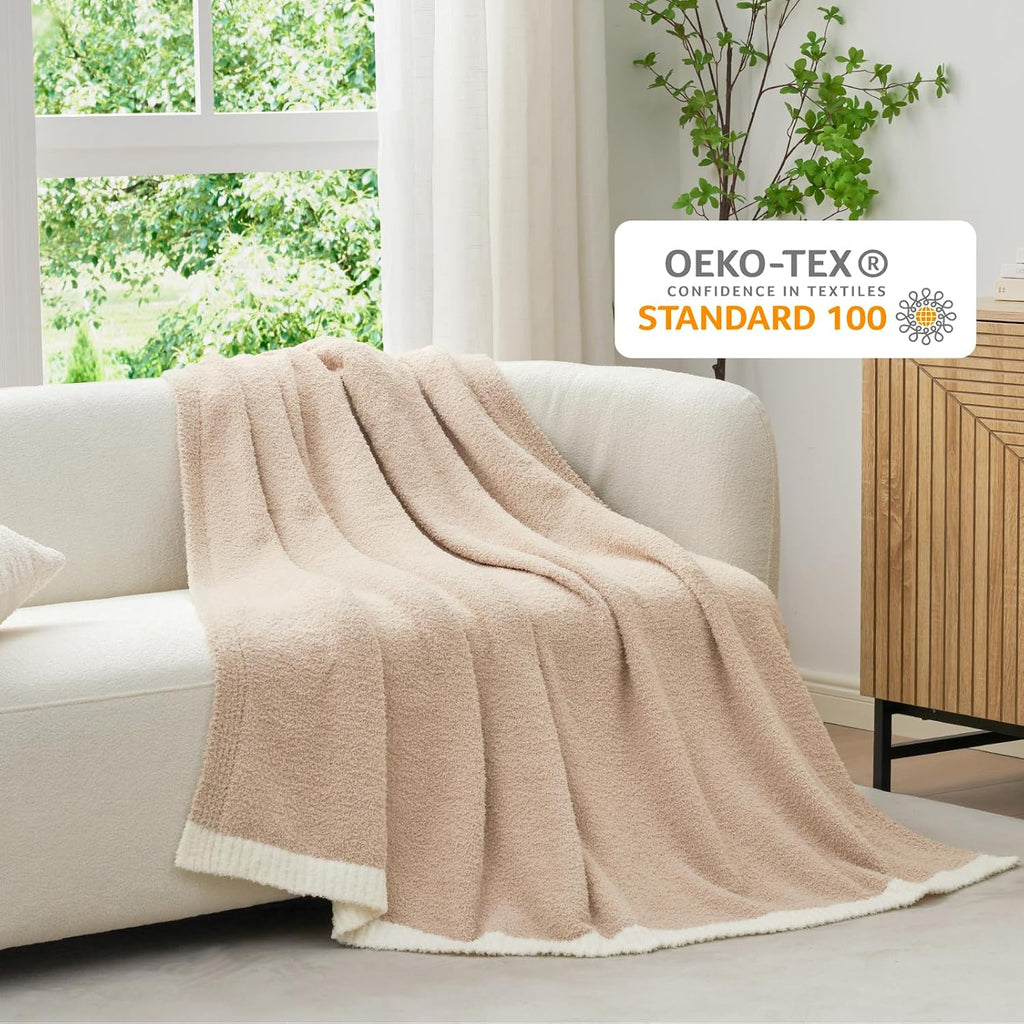 Snuggle Sac Ultra Soft Throw Blanket - Reversible Microfiber Cozy Blanket for Couch & Bed | 50x60 Inches