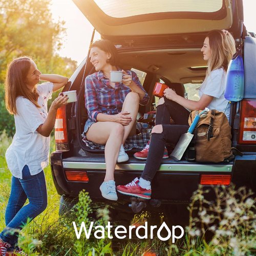Waterdrop 16 oz Collapsible Water Pouch, Pack of 3, Hiking, Camping, Travel, BPA-Free, Reusable, Foldable