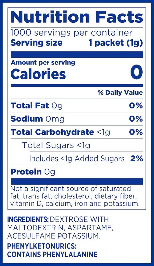 EQUAL Zero Calorie Sweetener Packets - Sugar Substitute for Healthier Living | 500 Count